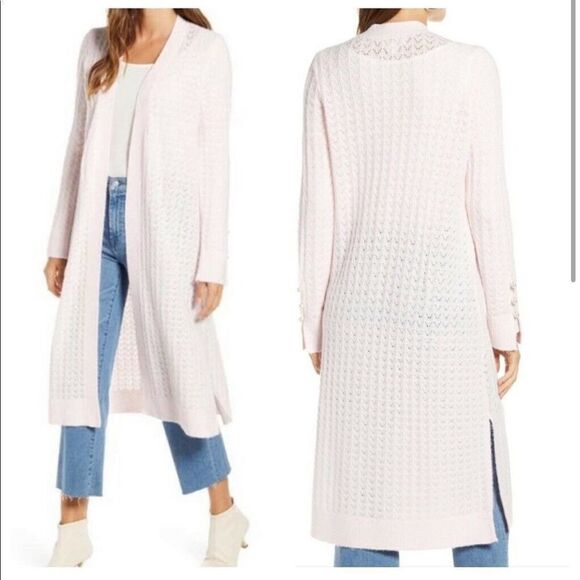 NWT Rachel Parcell Pointelle Cardigan - Picture 1 of 8